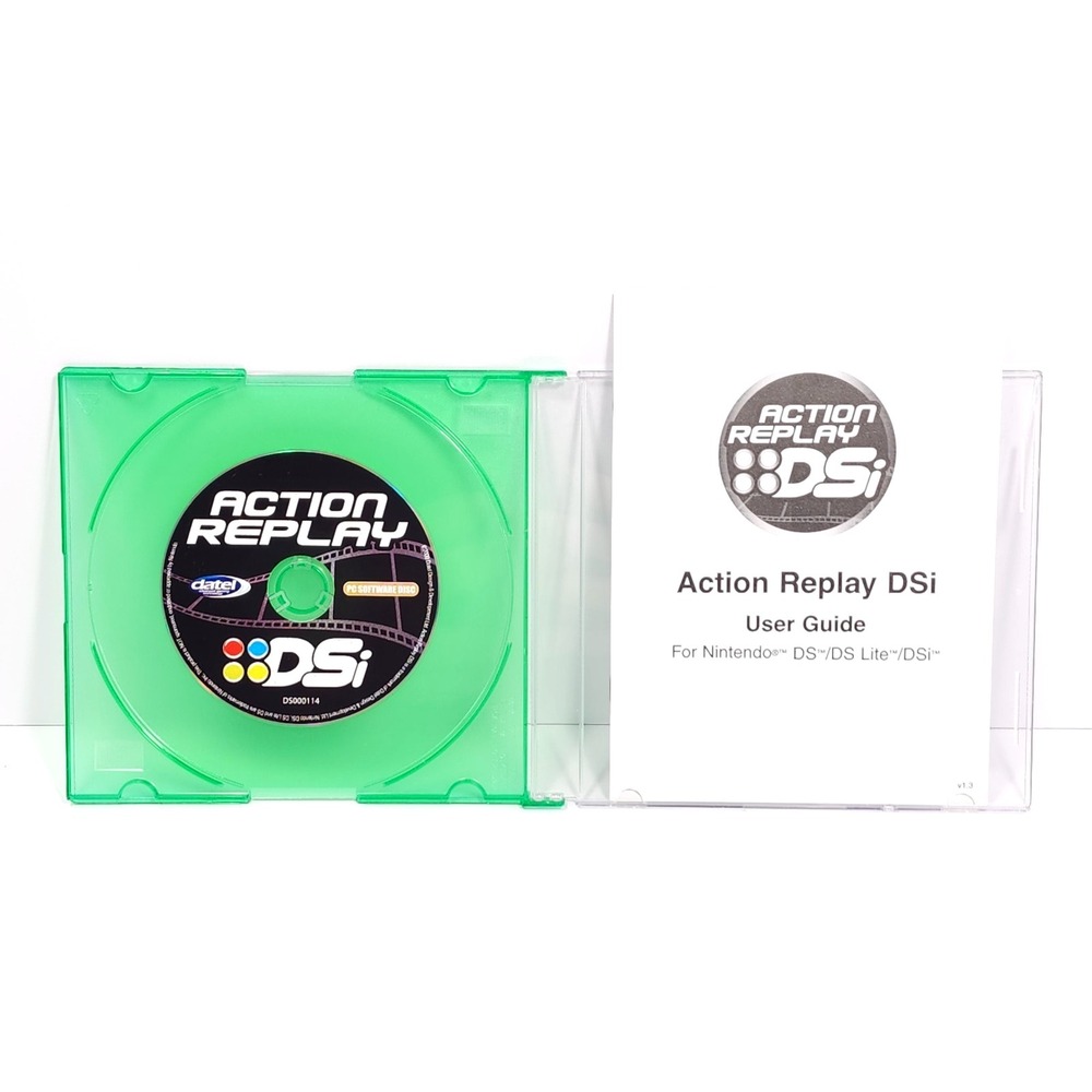 DSi Action Replay‎ Nintendo Software PC Datel DS000114, Disc, Manual.